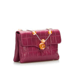 Purple Leather Chanel Shoulder Bag