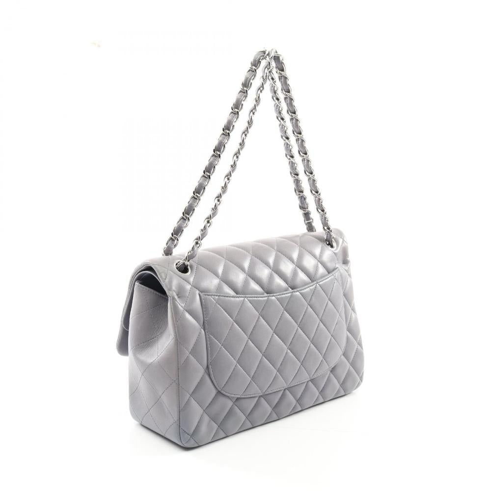 Purple Leather Chanel Flap Bag