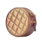 Purple Leather Chanel Crossbody Bag
