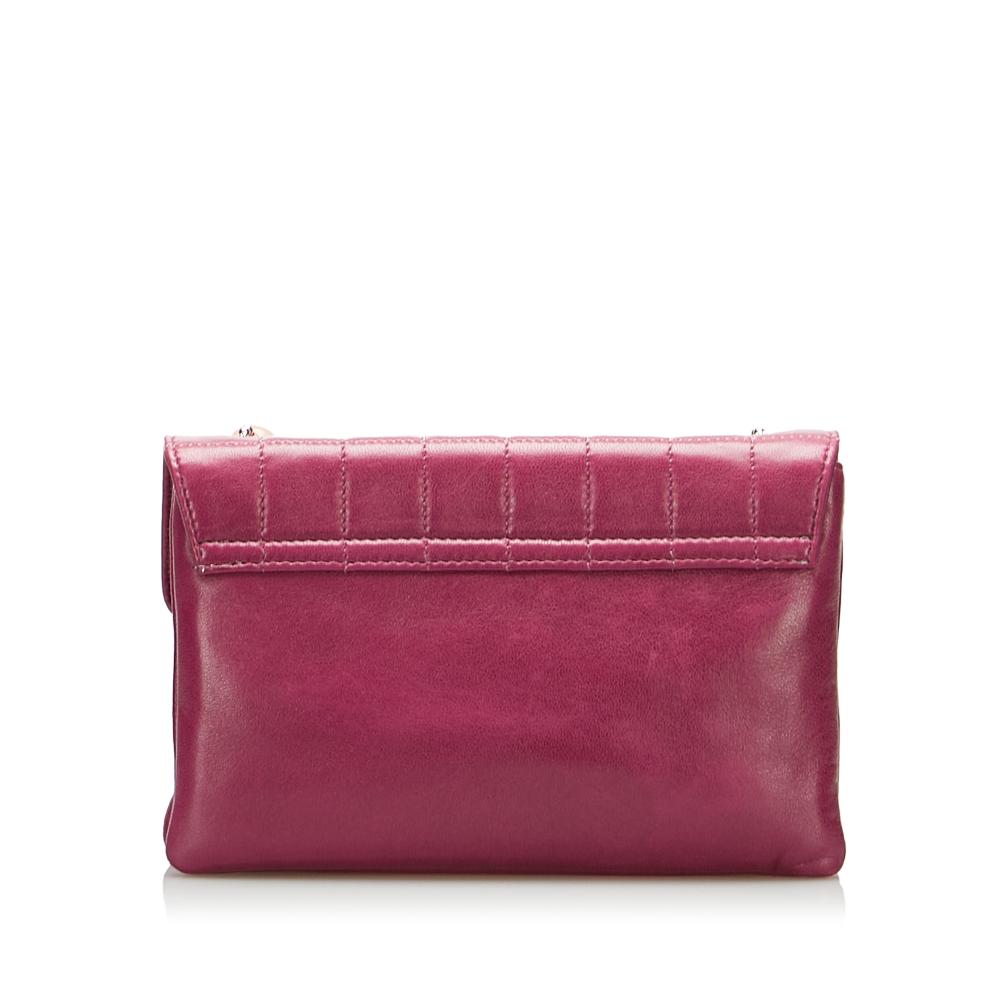 Purple Leather Chanel Shoulder Bag