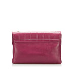 Purple Leather Chanel Shoulder Bag