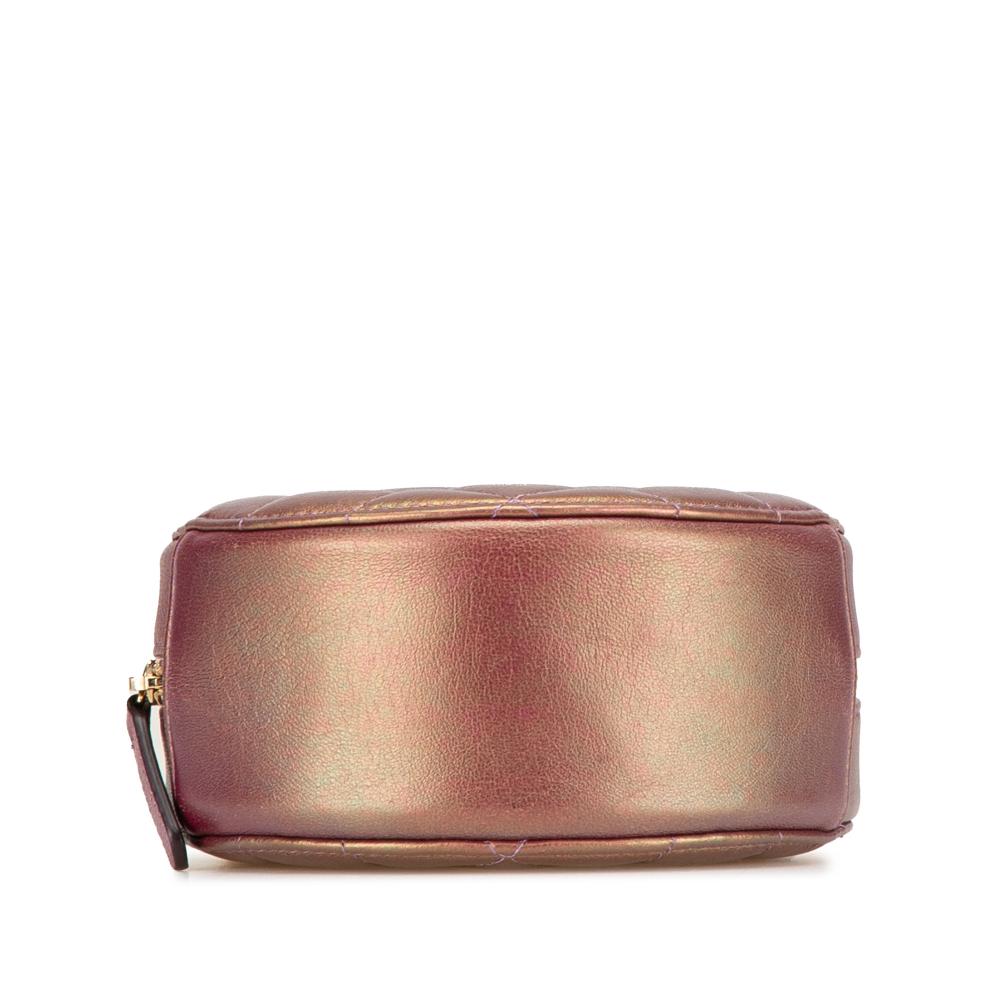 Purple Leather Chanel Crossbody Bag