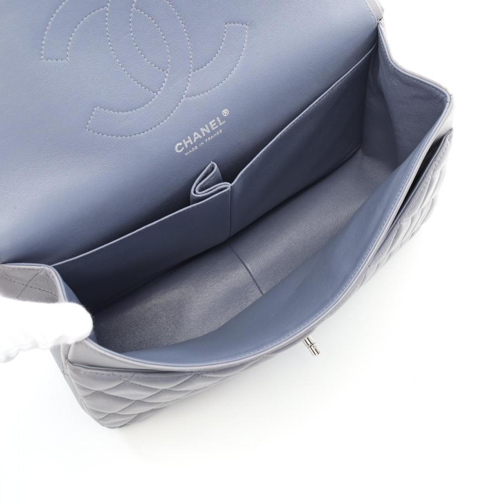 Purple Leather Chanel Flap Bag