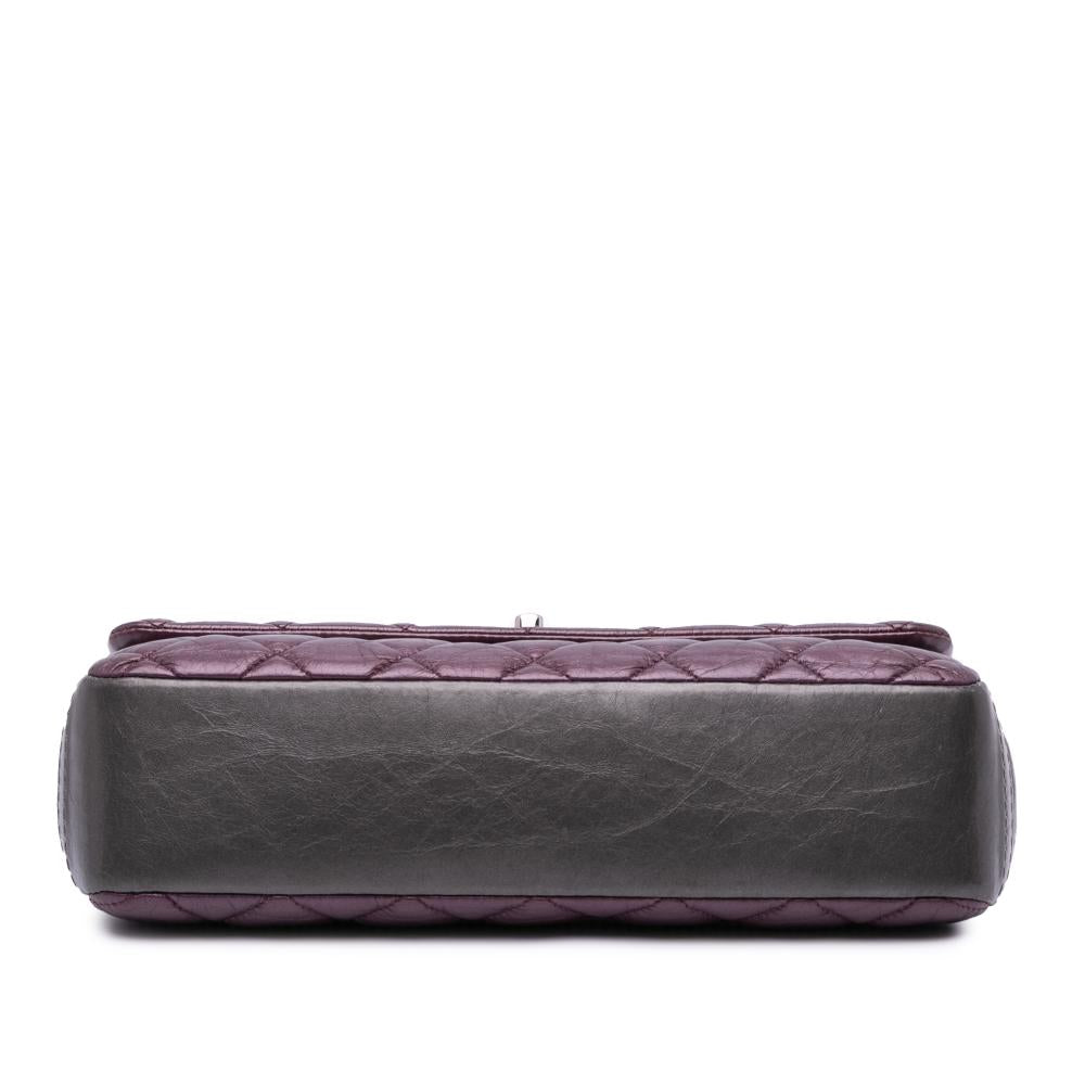 Purple Leather Chanel Flap Bag
