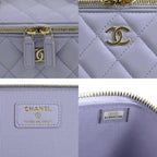 Purple Leather Chanel Shoulder Bag