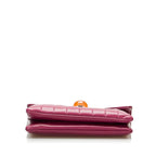 Purple Leather Chanel Shoulder Bag