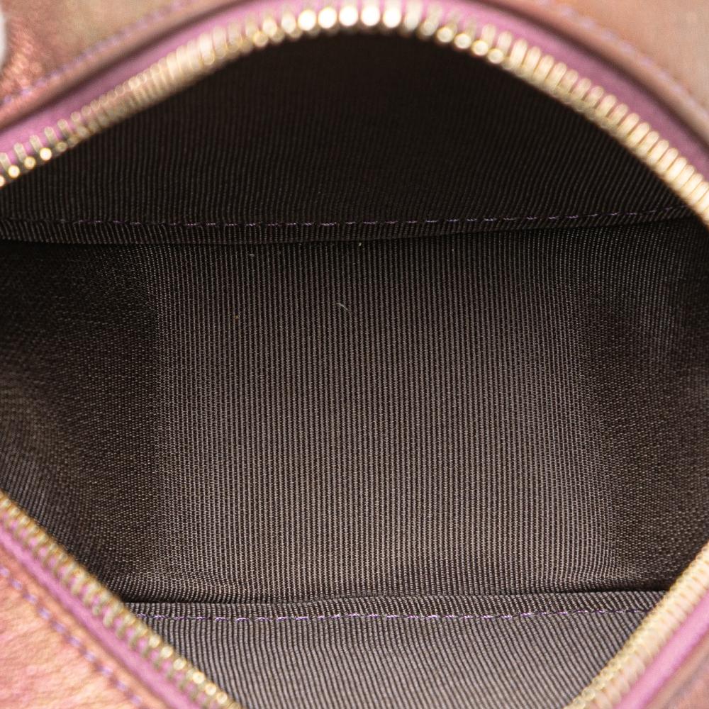 Purple Leather Chanel Crossbody Bag