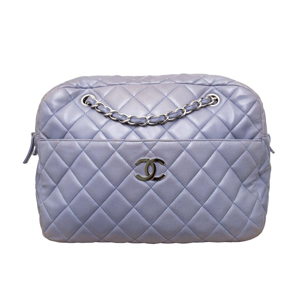 Purple Leather Chanel Shoulder Bag