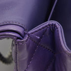 Purple Leather Chanel Flap Bag