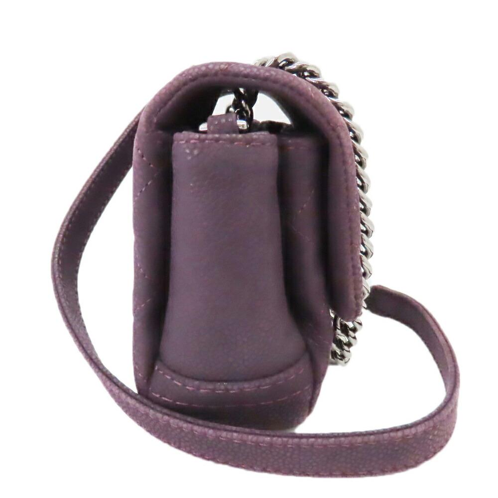Purple Leather Chanel Crossbody Bag