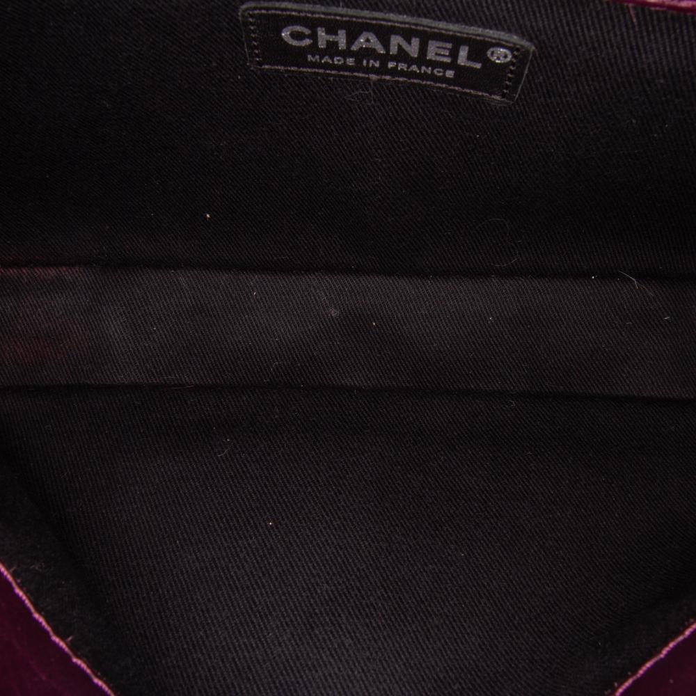 Purple Leather Chanel Flap Bag