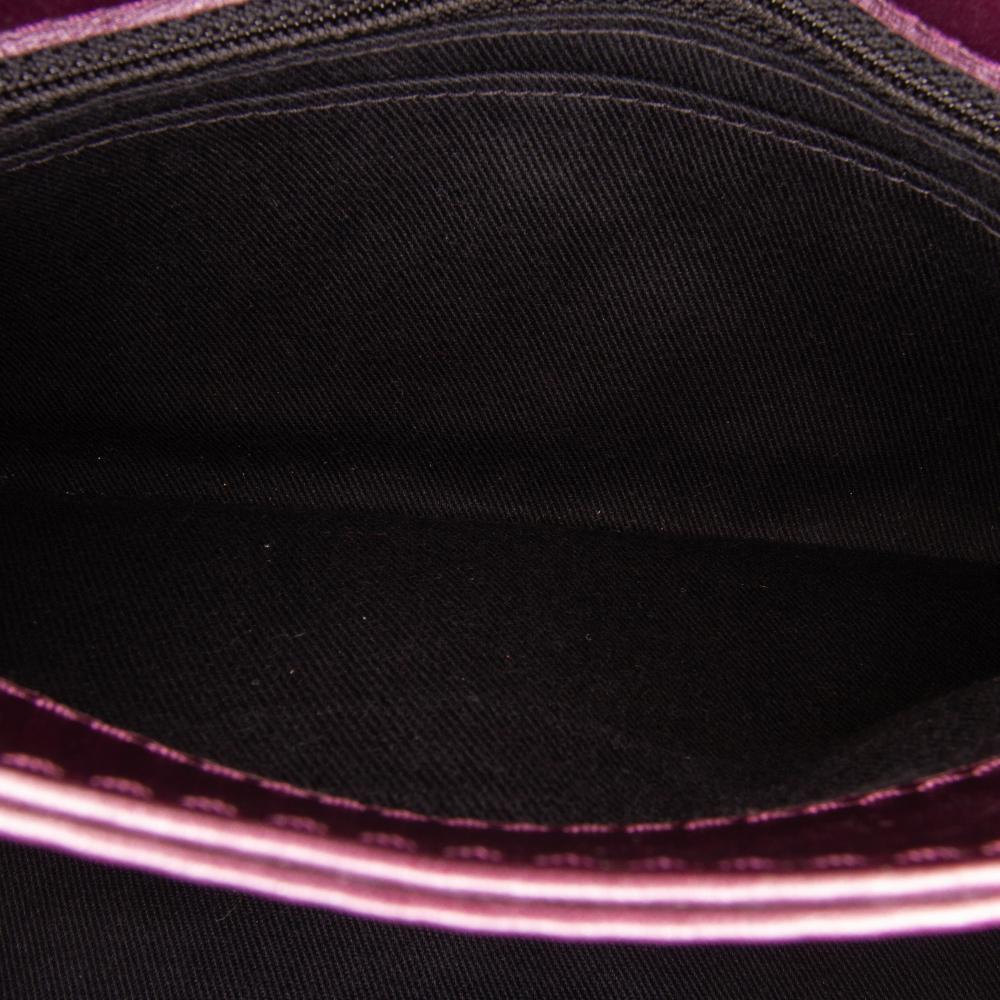 Purple Leather Chanel Flap Bag