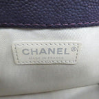 Purple Leather Chanel Crossbody Bag