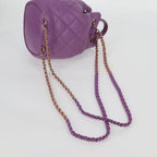 Purple Leather Chanel Backpack