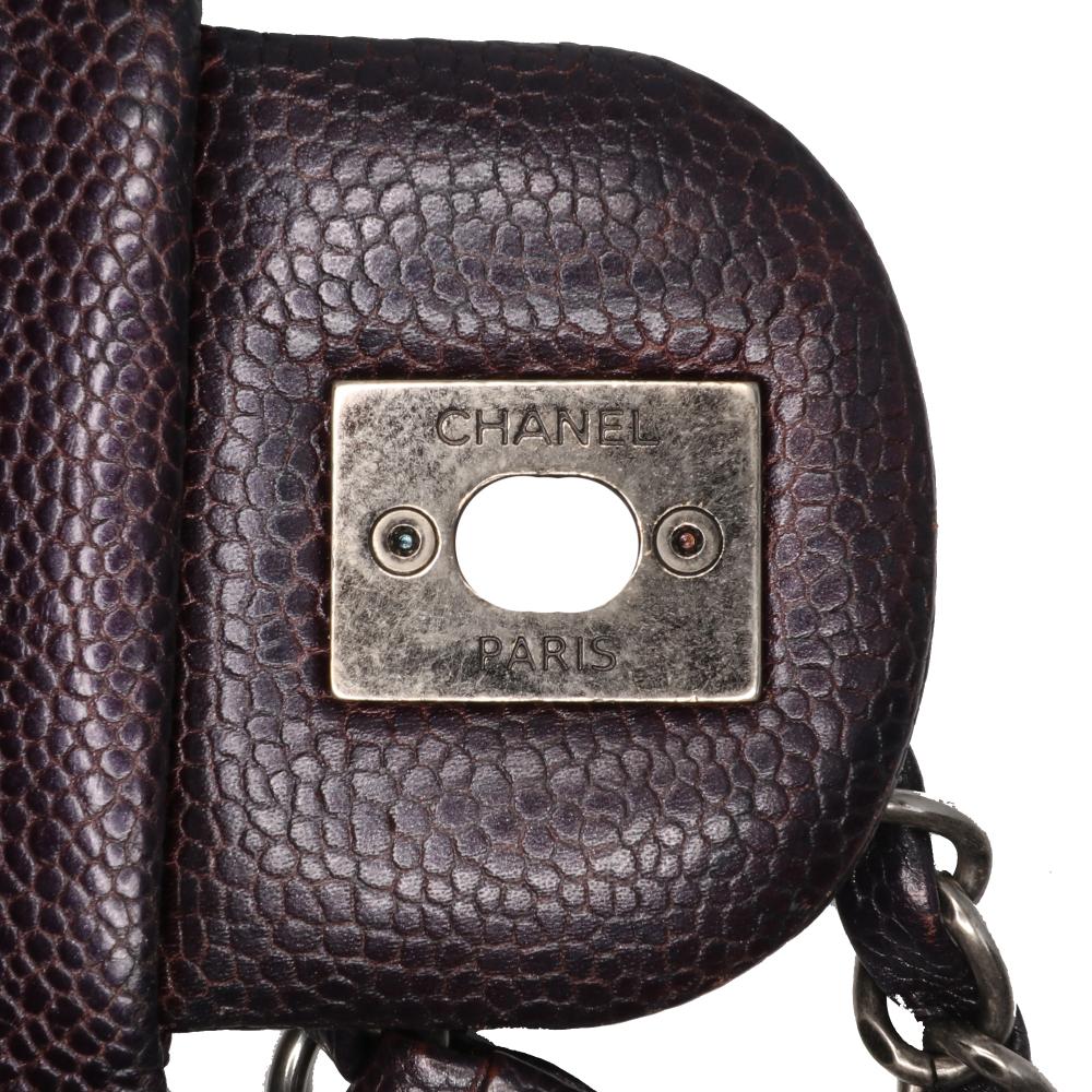 Purple Leather Chanel Flap Bag