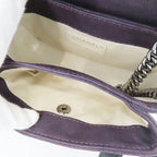 Purple Leather Chanel Crossbody Bag