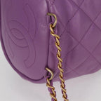 Purple Leather Chanel Backpack