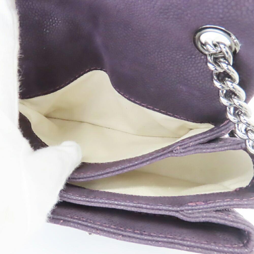 Purple Leather Chanel Crossbody Bag