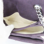 Purple Leather Chanel Crossbody Bag