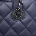 Purple Leather Chanel Tote