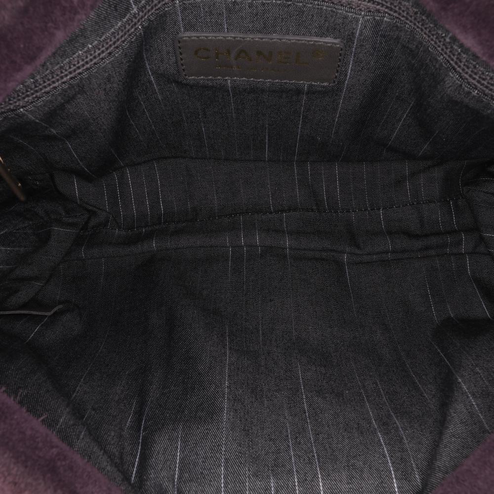 Purple Suede Chanel Clutch