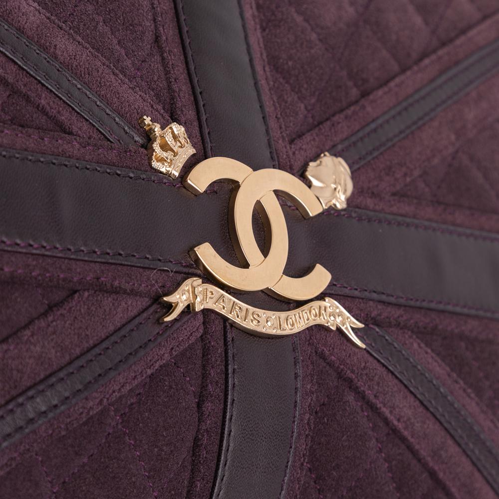 Purple Suede Chanel Clutch