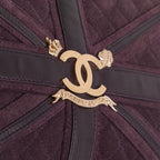 Purple Suede Chanel Clutch