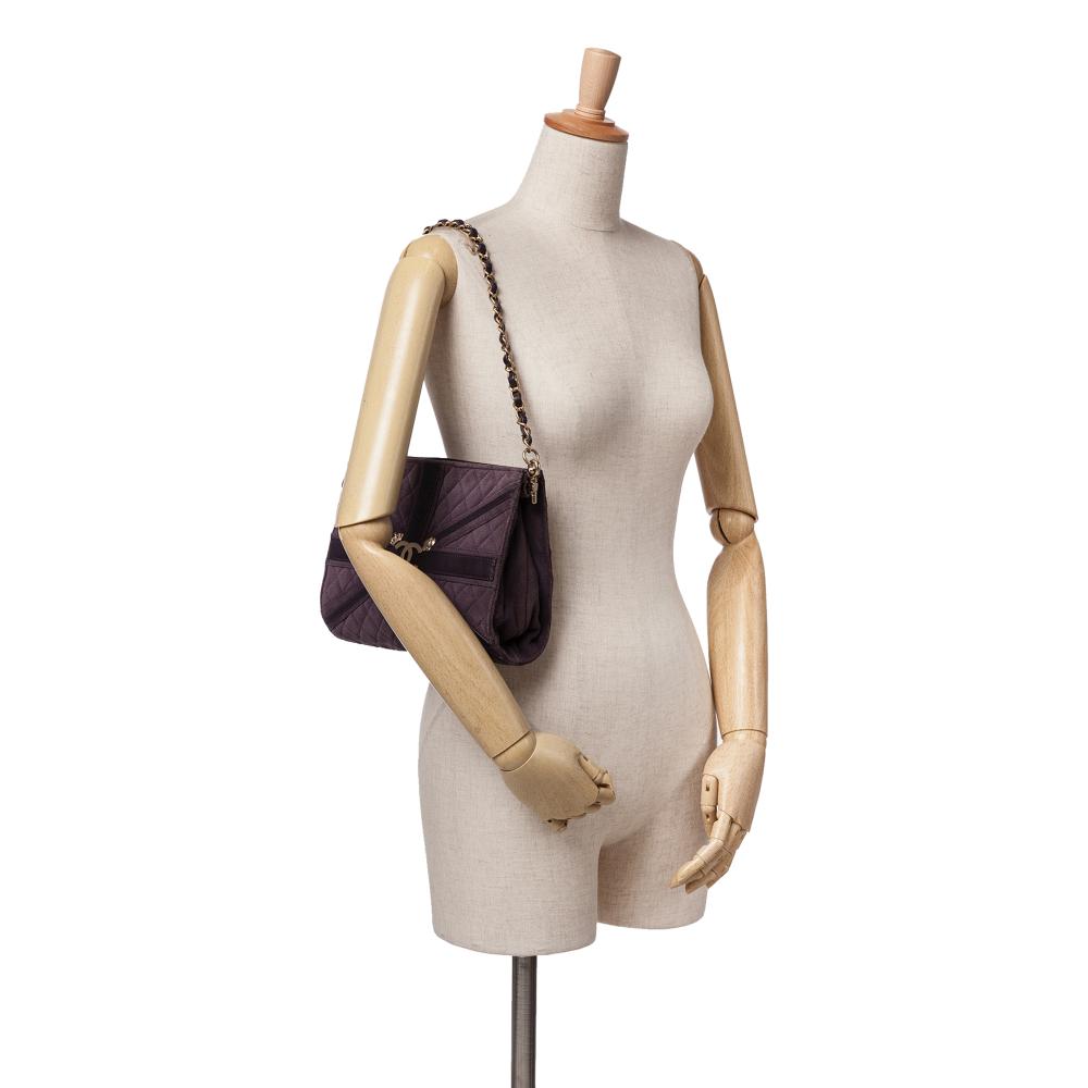 Purple Suede Chanel Clutch