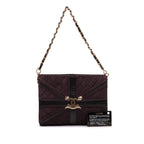 Purple Suede Chanel Clutch