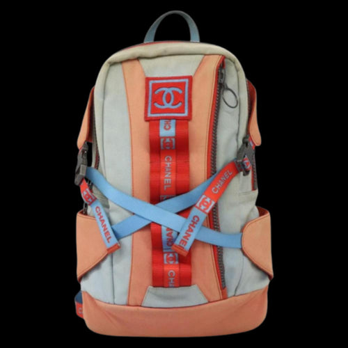Red Canvas Chanel Backpack