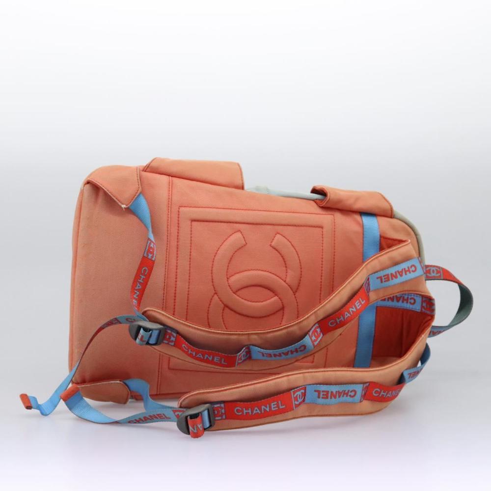 Red Canvas Chanel Backpack