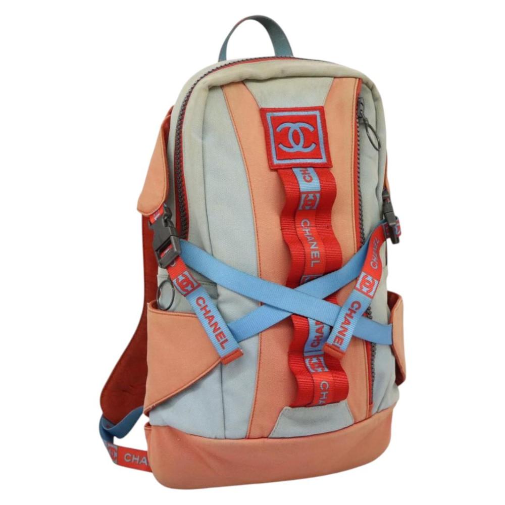 Red Canvas Chanel Backpack