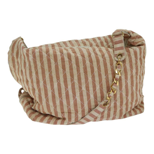 Red Canvas Chanel Shoulder Bag