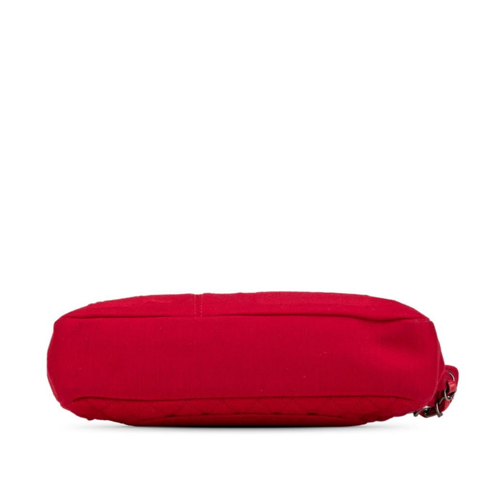 Red Cotton Chanel Crossbody Bag