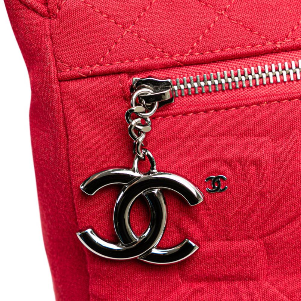 Red Cotton Chanel Crossbody Bag
