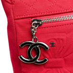 Red Cotton Chanel Crossbody Bag