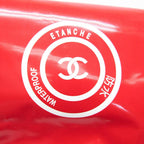 Red Fabric Chanel Backpack