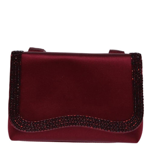 Red Fabric Chanel Crossbody Bag