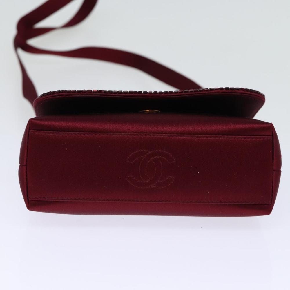 Red Fabric Chanel Crossbody Bag