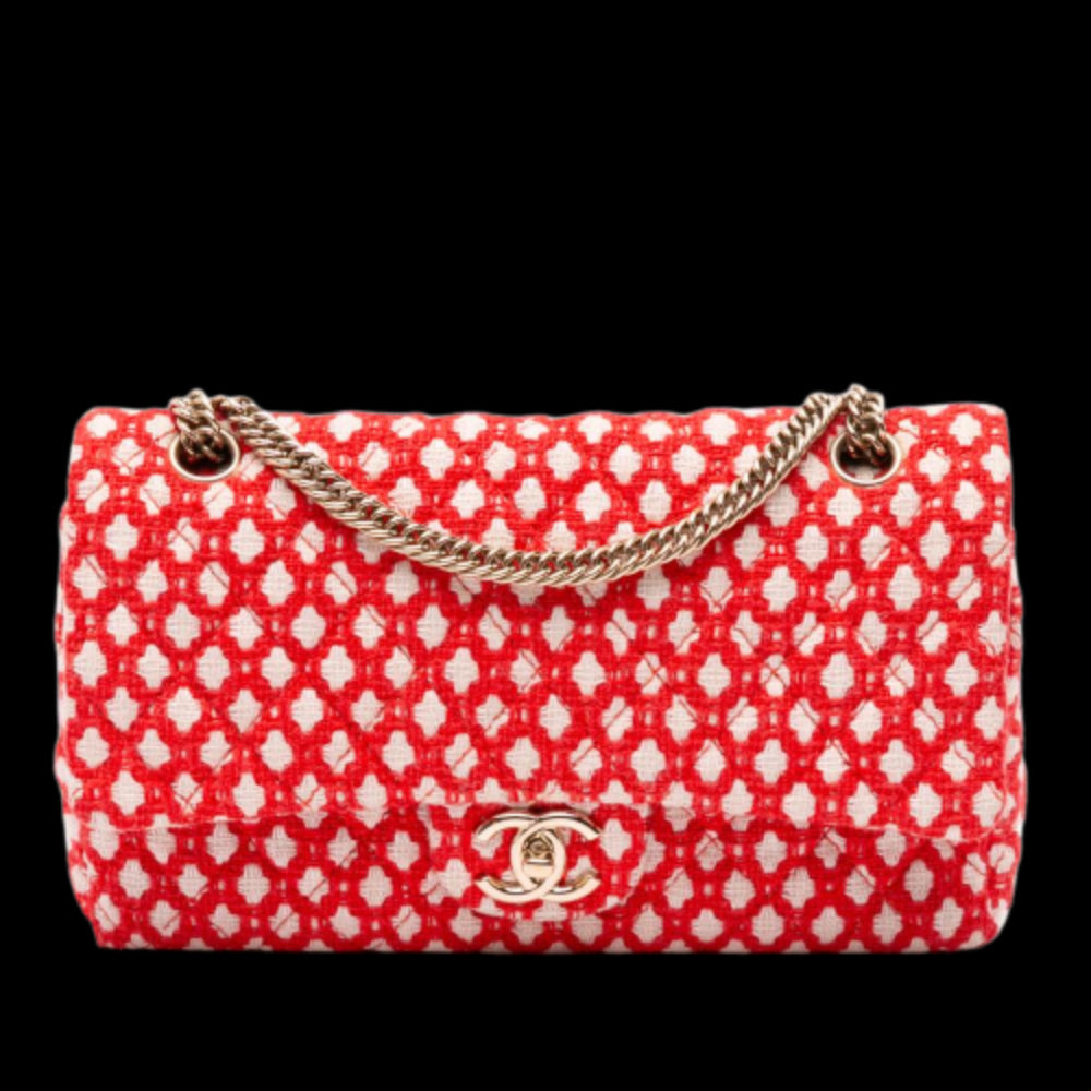 Red Fabric Chanel Flap Bag