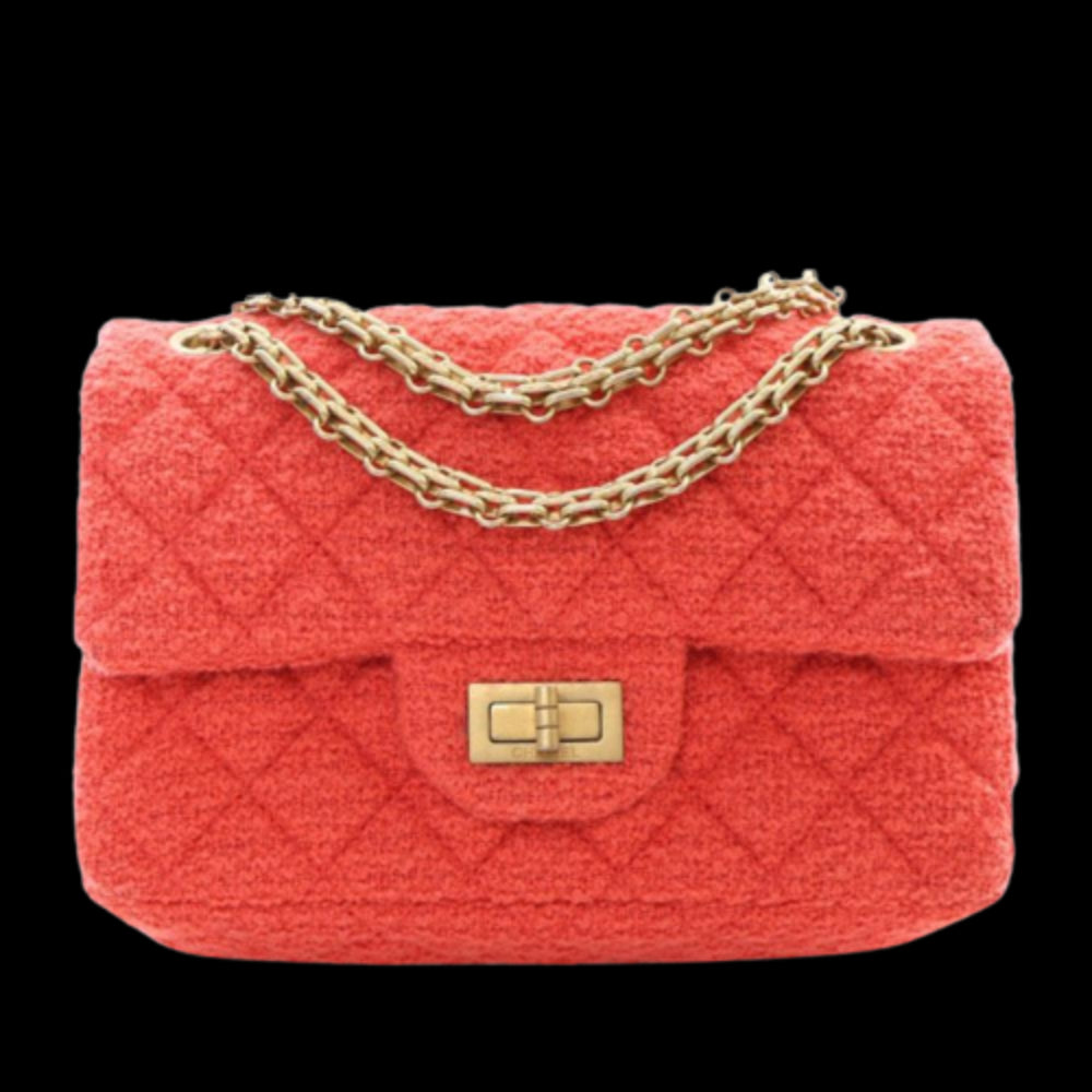 Red Fabric Chanel Flap Bag