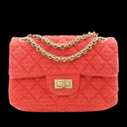 Red Fabric Chanel Flap Bag