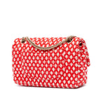 Red Fabric Chanel Flap Bag