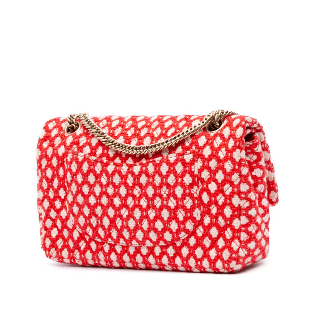 Red Fabric Chanel Flap Bag