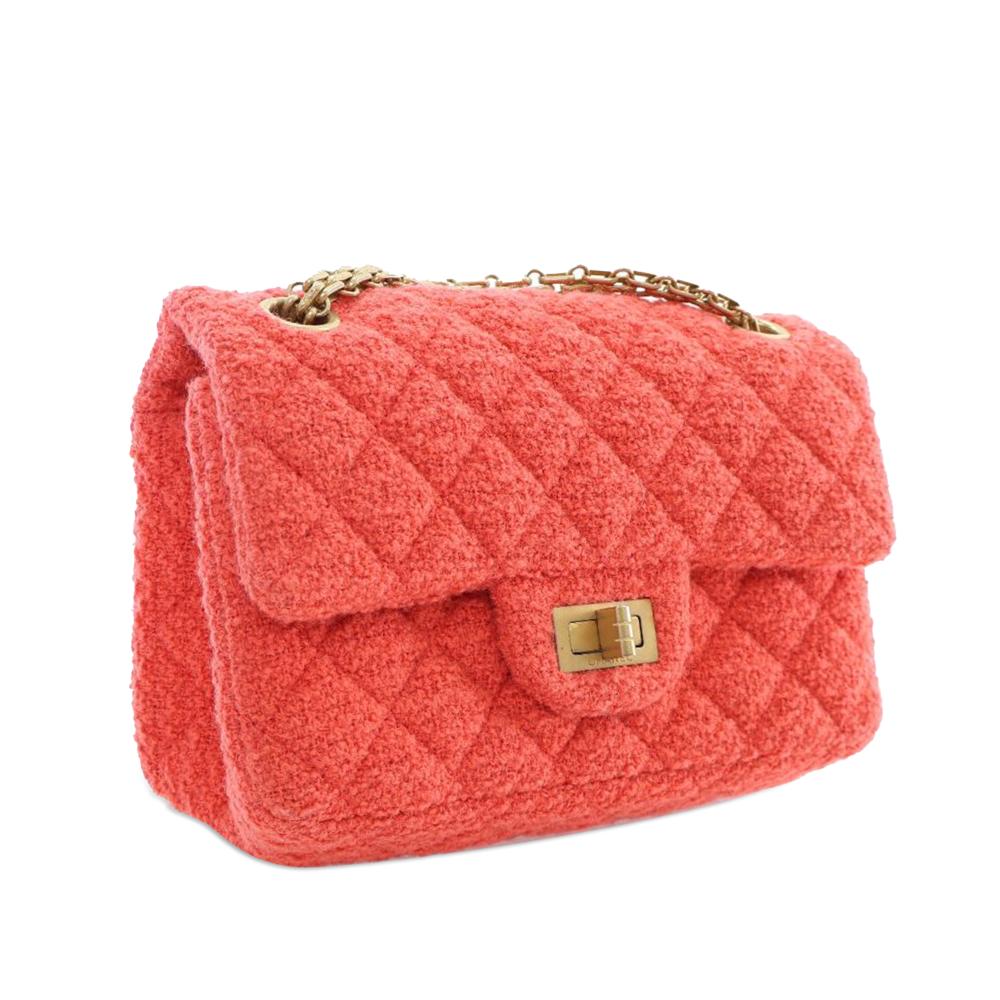 Red Fabric Chanel Flap Bag