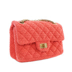 Red Fabric Chanel Flap Bag