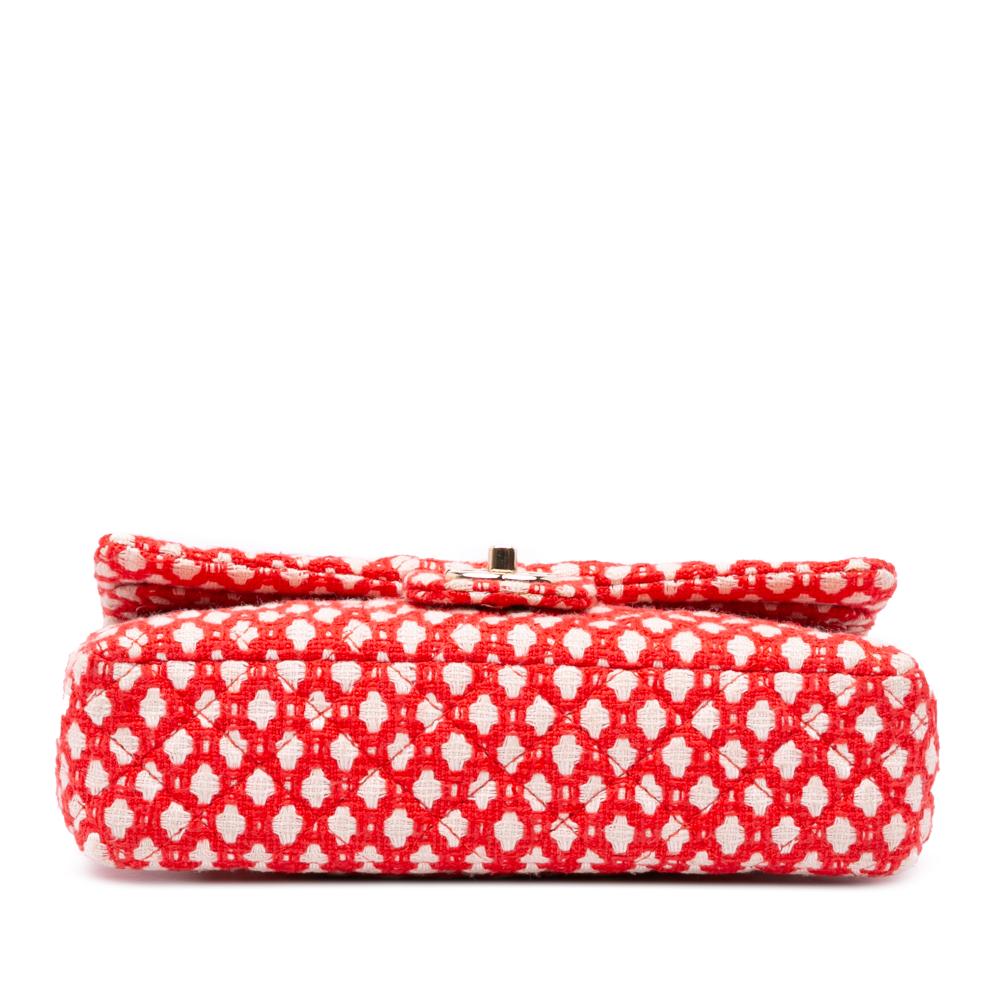 Red Fabric Chanel Flap Bag