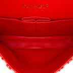 Red Fabric Chanel Flap Bag