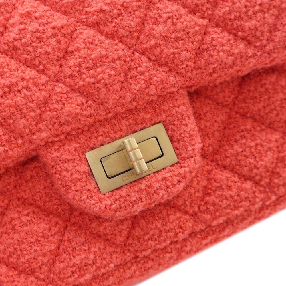 Red Fabric Chanel Flap Bag