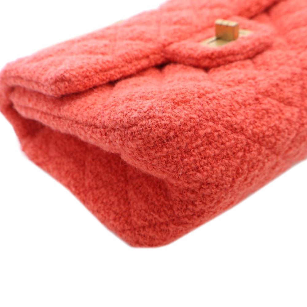 Red Fabric Chanel Flap Bag